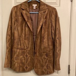 Chico’s snakeskin pattern blazer.